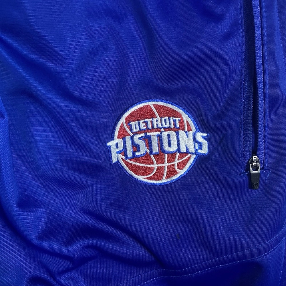 Detroit Pistons Zip Away Track Pants Size Large Blue Breakaway NBA Basketball - Picture 4 of 9